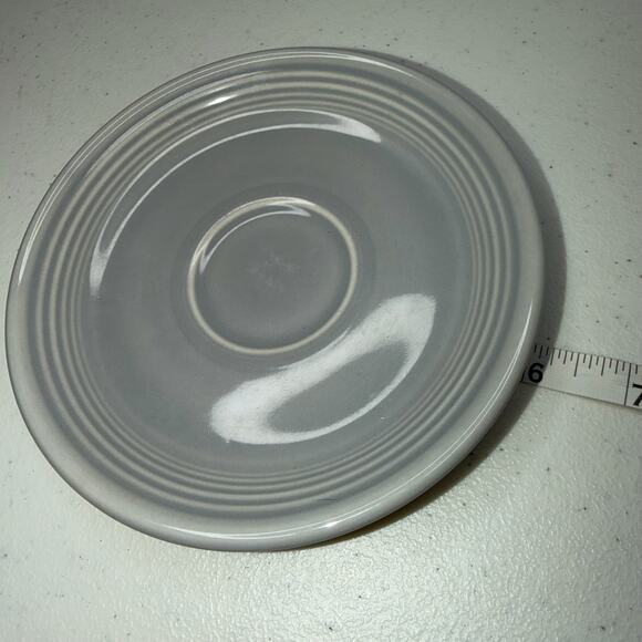 Vintage Fiestaware 6” Gray Coffee Cup Saucer Plate Single Replacement - Picture 3 of 4